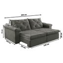 Ver imagem 3 de Sofá Retrátil 2 Lugares 202cm Astor 2103