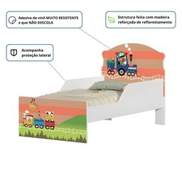 Cama Infantil Tick Trenzinho com Colchão - 2 Cama Infantil Tick Trenzinho com Colchão - 2