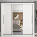 Ver imagem 7 de Guarda-Roupa Casal 3 Portas com 4 Gavetas com 1 Porta Espelho 100% MDF Roma