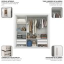 Ver imagem 6 de Guarda-Roupa Casal 3 Portas com 4 Gavetas com 1 Porta Espelho 100% MDF Roma