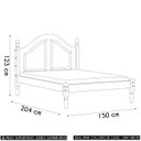 Ver imagem 4 de Cama Casal 140cm com Cabeceira Pé Madeira Eduarda Freijó F07 - Mpozenato