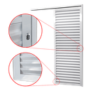 Ver imagem 2 de Porta de Correr Alumínio Branco Parede 1 Folha Veneziana Fechada Maxx