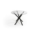 Ver imagem 1 de Mesa de Jantar 4 Lugares Redonda Tampo de Vidro Tubular Volga