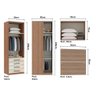 Guarda Roupa De Canto Solteiro 4 Gavetas Vanilla C/ Legno Cr - 5