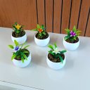 Ver imagem 4 de Kit 5 Vasos Decorativos Redondos com Hortênsias