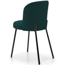 Ver imagem 7 de Kit 4 Cadeiras Sala de Jantar Estofada Gavi L02 Bouclê Verde - Lyam Decor