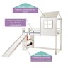 Cama Alta Infantil Cabana Family com Escorregador e Estante Casatema MadeiraOriginals - 4