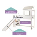 Ver imagem 3 de Cama Alta Infantil Cabana Family com Escorregador e Estante Casatema MadeiraOriginals