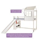 Ver imagem 5 de Cama Alta Infantil Cabana Family com Escorregador e Estante Casatema MadeiraOriginals