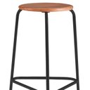 Ver imagem 4 de Kit 2 Banquetas para Cozinha com Base de Aço Cumbuca Preto/Nature