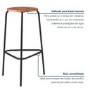 Ver imagem 7 de Kit 2 Banquetas para Cozinha com Base de Aço Cumbuca Preto/Nature
