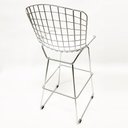 Ver imagem 2 de Banqueta BERTÓIA cromada assento branco altura 60cm - Poltronas do Sul
