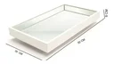 Ver imagem 4 de Bandeja Espelhada Decorativa Salar Cozinha Cantinho do Café Espelhada 50cm por 30cm Off White