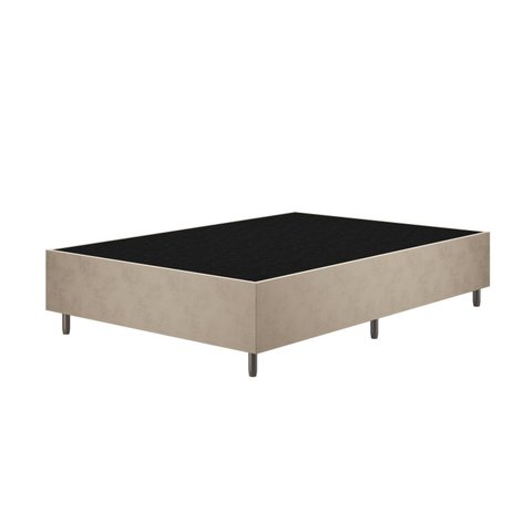 Base Box Casal Zeus Viero 25x138x188cm Bege/Creme