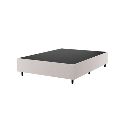Base Box Casal Zeus Viero 25x138x188cm Bege/Amêndoa