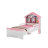 Cama Casinha Solteiro Rainha Planet Baby Cor: Branco E Rosa - 3