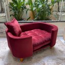 Ver imagem 4 de Sofá Caminha Grande Porte Pet Luxo em Sued Premium:marsala