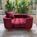 Ver imagem 1 de Sofá Caminha Grande Porte Pet Luxo em Sued Premium:marsala
