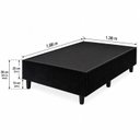 Ver imagem 3 de Base Box Casal Zeus Viero 25x138x188cm Preto