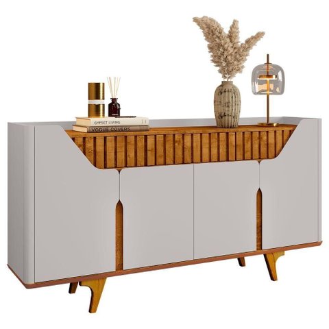 Buffet Aparador Sala de Estar 180cm Zayn Off-naturalle B02 - Mpozenato