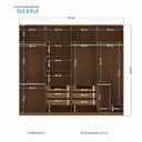 Ver imagem 4 de Guarda Roupa Casal 8 Portas 6 Gavetas 100% MDF Fernanda