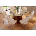 Ver imagem 1 de Mesa Sala Jantar Tokyo + 6 Cadeiras Lizy Freijo DJ Móveis