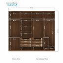 Ver imagem 4 de Guarda Roupa Casal 8 Portas 6 Gavetas 100%MDF Fernanda com Espelhos