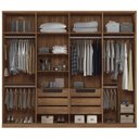 Ver imagem 2 de Guarda Roupa Casal 8 Portas 6 Gavetas 100%MDF Fernanda com Espelhos