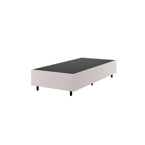Base Box Solteiro Zeus Viero 25x88x188cm Bege/Amêndoa