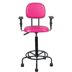 Cadeira Caixa Alta L Duplo Braço Base Semi Corano Pink