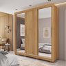 Guarda Roupas Casal Com Espelho 3 Portas de Correr com Pés Quito Espresso Móveis - 7