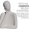 Estátua Artesanal Família Pai 9 Cm em Cimento Cinza - 2