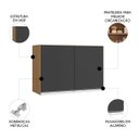Ver imagem 3 de Armário de Cozinha Aéreo 80cm com 2 Portas Andréia Amêndoa/preto - Ajl Móveis