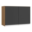 Ver imagem 2 de Armário de Cozinha Aéreo 80cm com 2 Portas Andréia Amêndoa/preto - Ajl Móveis