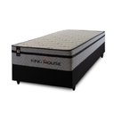 Ver imagem 2 de Conjunto Cama Box Solteiro c/ Molas Ensacadas Preston Preto 88x188x71