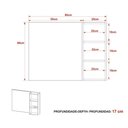 Ver imagem 2 de Conjunto de Banheiro Balcão C- Rodizios Bn3603 S- Cuba 80cm e Armário C- Espelho Bn3602 Mármore