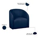 Ver imagem 5 de Poltrona Decorativa Bouclê Azul Marinho - Vallisa Decor
