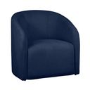 Ver imagem 1 de Poltrona Decorativa Bouclê Azul Marinho - Vallisa Decor