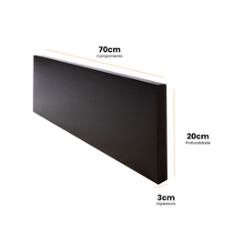 Prateleiras Kit 3 Peças Madeira Maciça Eucalipto C Suporte Invisível 70 Cm X 20 Cm Cor Preta - 4