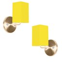 Ver imagem 1 de Kit 2 Arandela New Cobre De Cupula Quadrada Amarelo