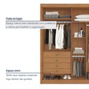 Ver imagem 7 de Guarda-Roupa 100% MDF com Espelho 2 Portas 4 Gavetas Trento Bege/Cinamomo/Off White