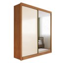 Ver imagem 2 de Guarda-Roupa 100% MDF com Espelho 2 Portas 4 Gavetas Trento Bege/Cinamomo/Off White