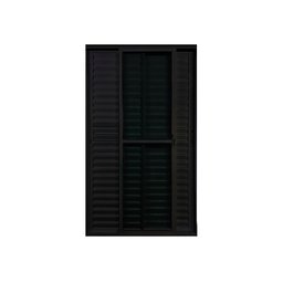 Porta Balcão 3 Folhas Veneziana 210x200 Preto Linha 25 - 3