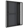Porta Balcão 3 Folhas Veneziana 210x200 Preto Linha 25 - 1