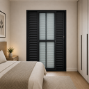 Ver imagem 1 de Porta Balcão 3 Folhas Alumínio Preto 210x200 Linha 25
