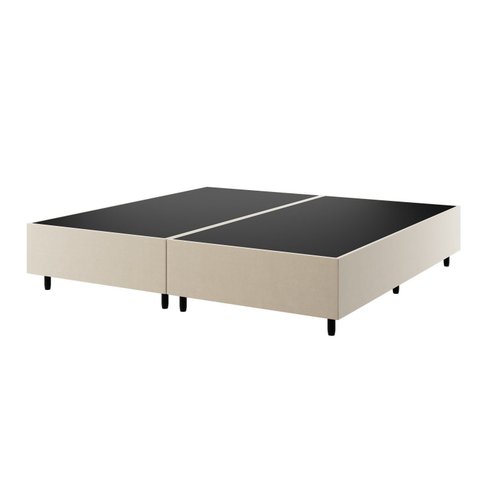 Base Box King Zeus Viero 25x193x203cm Bege/Creme