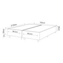 Ver imagem 2 de Base Box King Zeus Viero 25x193x203cm Bege/Amêndoa