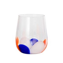 Jogo 4 Copos Petala em Vidro 480ml Laranja/azul/branco - 2