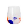 Jogo 4 Copos Petala em Vidro 480ml Laranja/azul/branco - 2