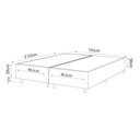 Ver imagem 2 de Base Box King Zeus Viero 25x193x203cm Preto